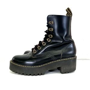 Dr martens Leona black combat boots women size 6